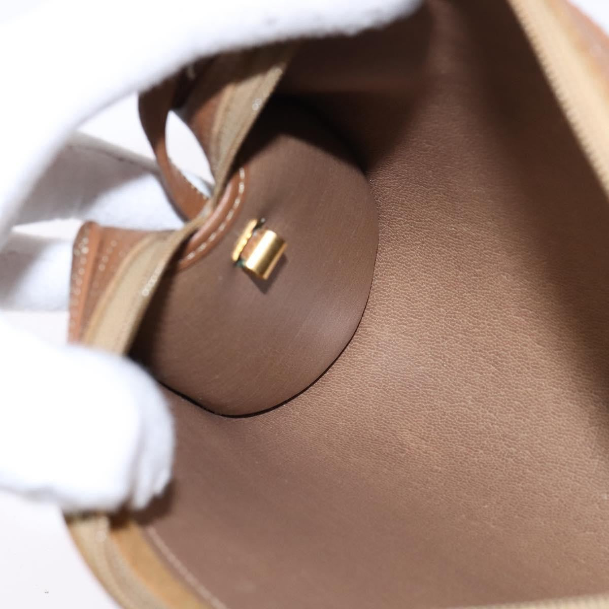 Christian Dior Vintage Honeycomb Shoulder Bag Canvas and Leather, BEIGE, CANVAS, Shoulder bag