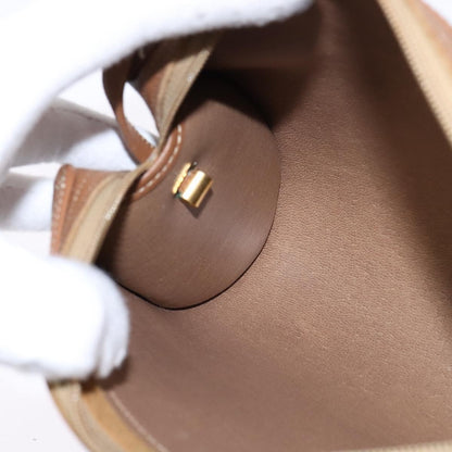 Christian Dior Vintage Honeycomb Shoulder Bag Canvas and Leather, BEIGE, CANVAS, Shoulder bag