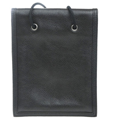 Balenciaga Explorer Strap Pouch Leather, BLACK, LEATHER, Shoulder bag