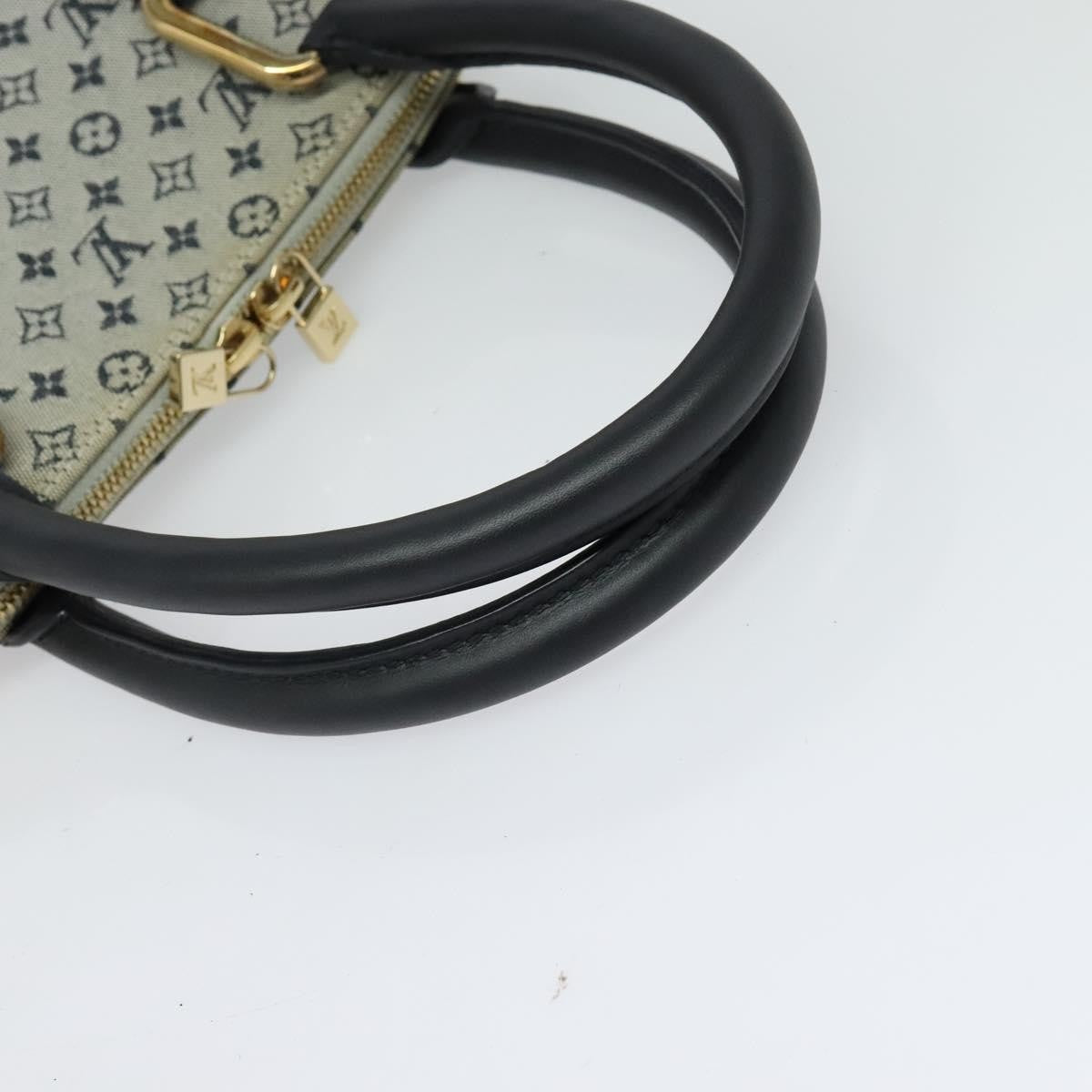 Louis Vuitton Alma Handbag Mini Lin, BLUE, CANVAS, Handbag