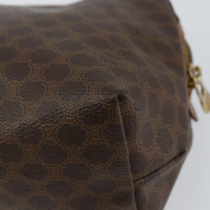 Celine Macadam Pochette Canvas and Leather, BROWN, CANVAS, Clutche & pouche
