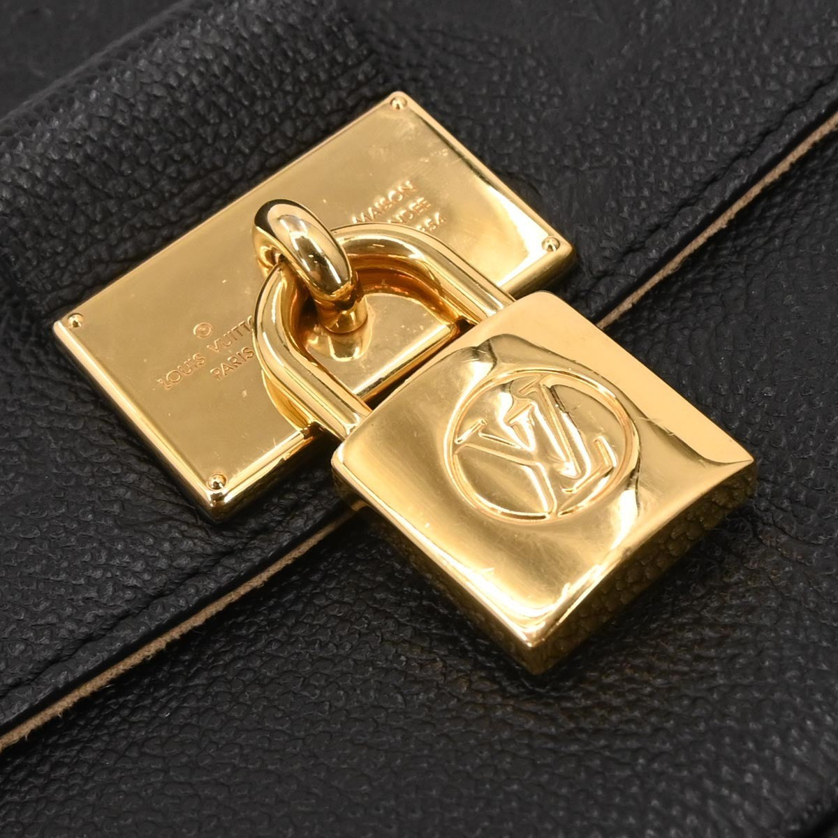 Louis Vuitton Marignan Handbag Monogram Empreinte Leather, BLACK, LEATHER, Handbag