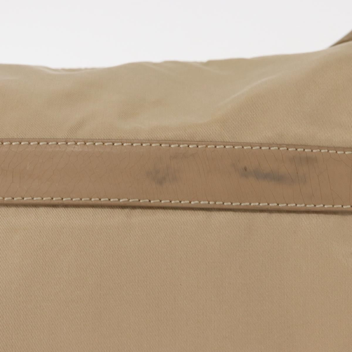 Prada Buckle Messenger Bag Tessuto, Beige, Nylon, Shoulder Bag