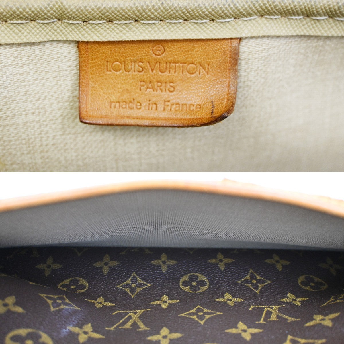 Louis Vuitton Deauville Handbag Monogram Canvas, BROWN, LEATHER, Handbag