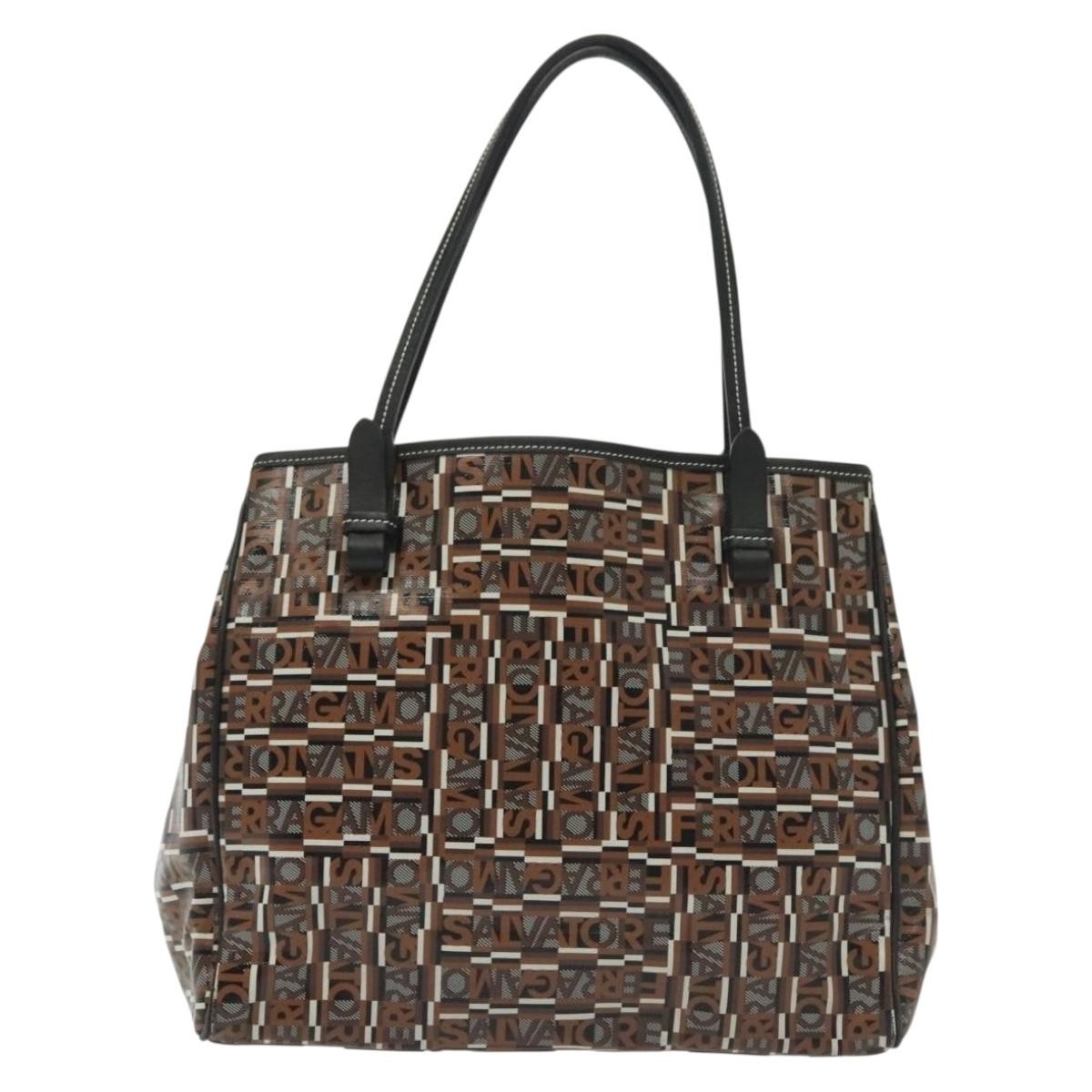 Salvatore Ferragamo Tote Bag Canvas, BLACK, CANVAS, Tote bag