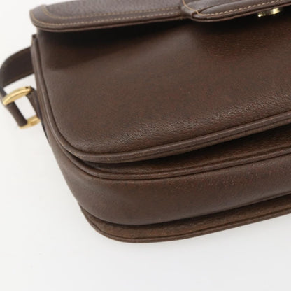 Gucci Vintage Shoulder Bag Leather, BROWN, LEATHER, Shoulder bag