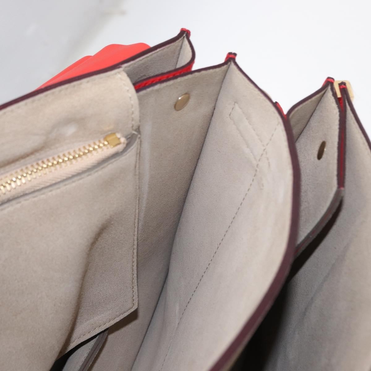 Chloe Faye Shoulder Bag Leather and Suede, RED, SUEDE, Shoulder bag