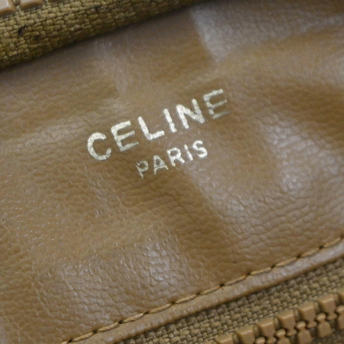 Celine Macadam Pochette Clutch, BROWN, PVC, Clutche & pouche