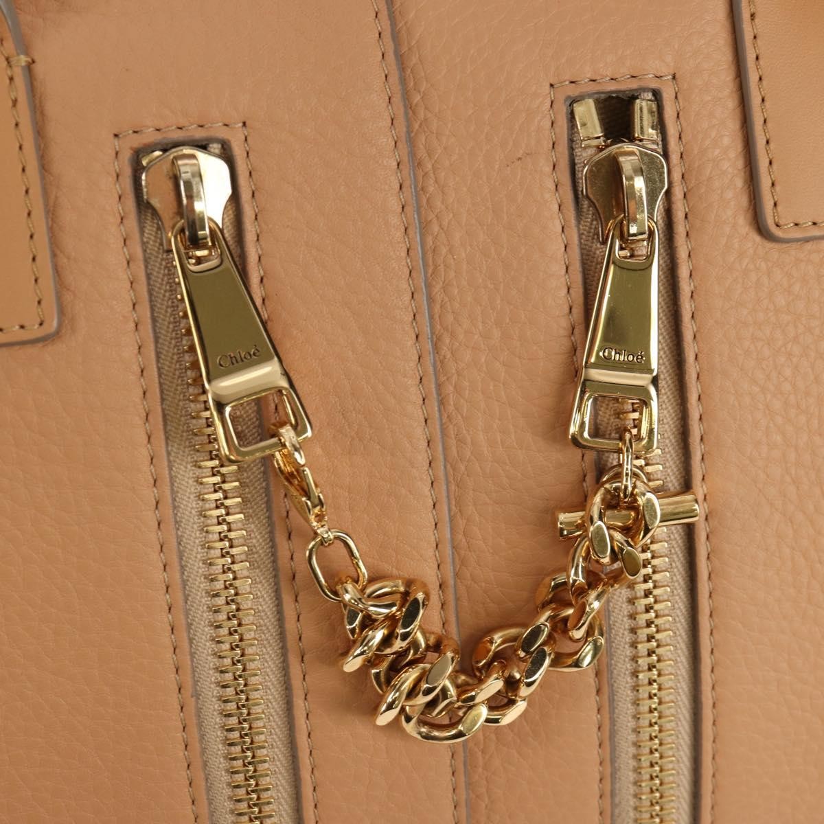 Chloe Cate Satchel Leather, Beige, Leather, Tote Bag