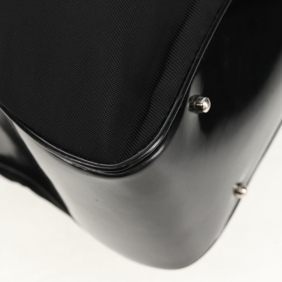 Gucci Vintage Bamboo Handle Bag Nylon, Black, Nylon, Handbag