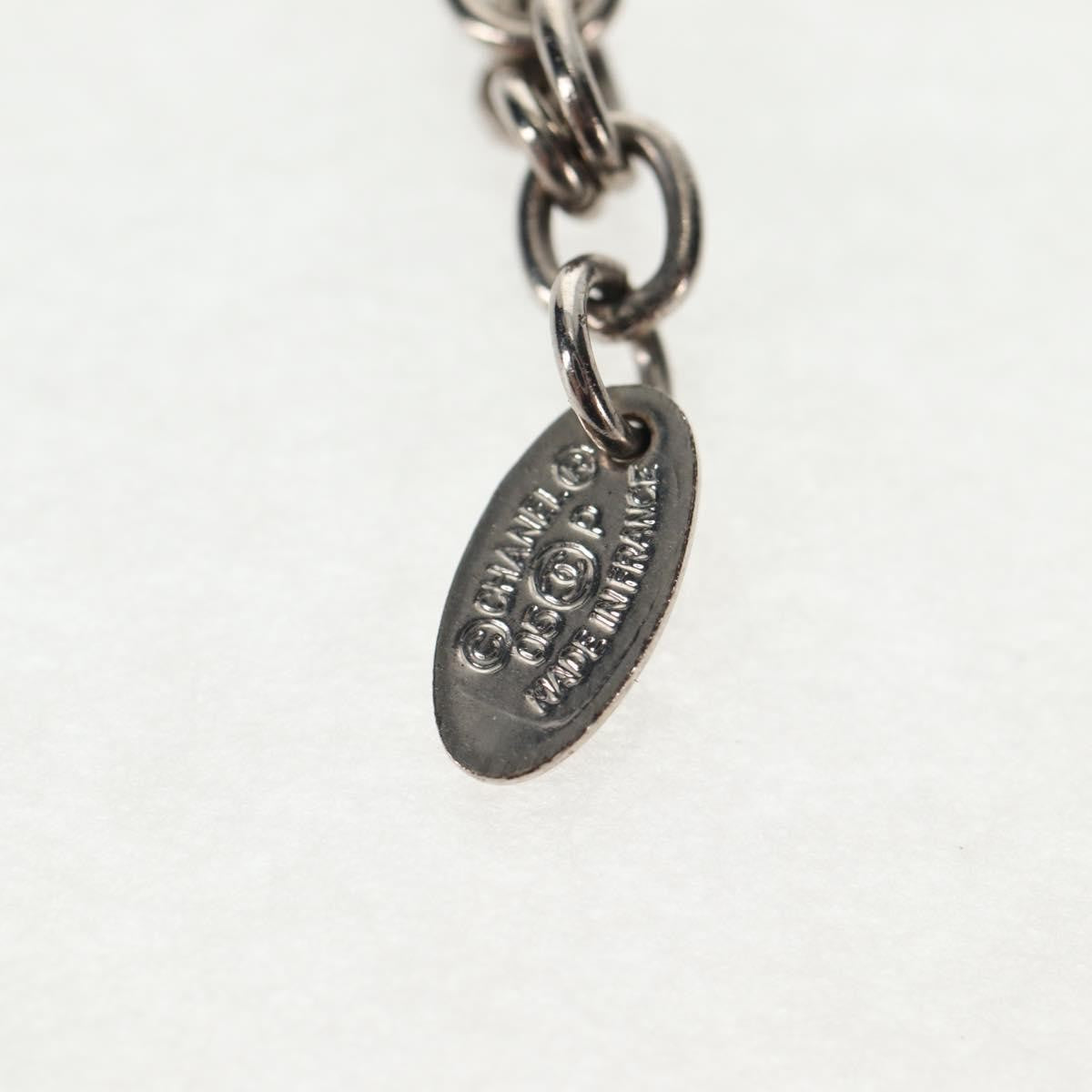 Chanel Vintage CC Pendant Long Necklace Metal, SILVER, METAL, Necklace