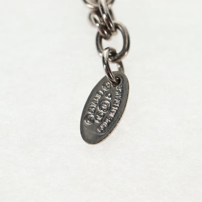 Chanel Vintage CC Pendant Long Necklace Metal, SILVER, METAL, Necklace