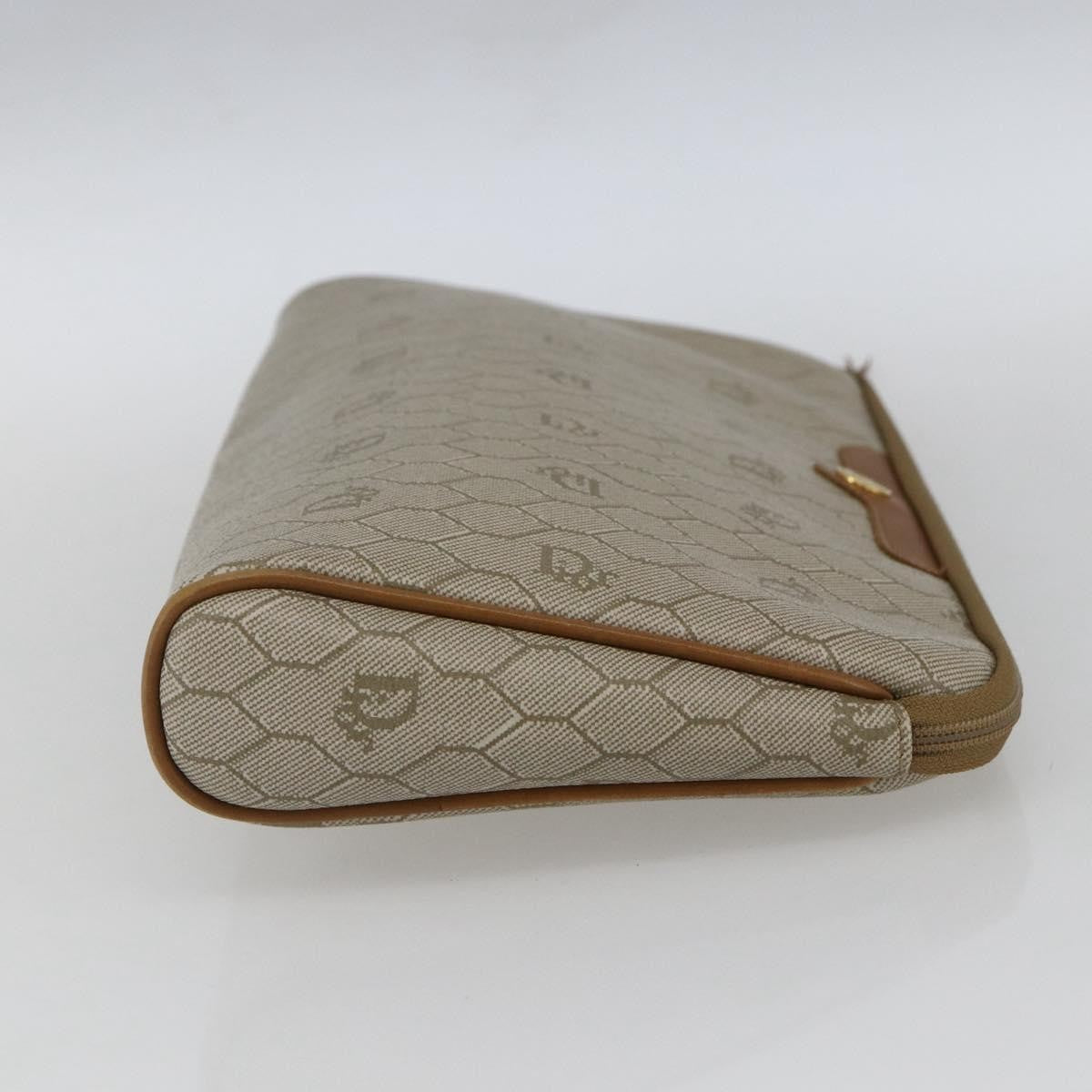 Christian Dior Vintage honeycomb clutch Canvas, Beige, Canvas, Clutch