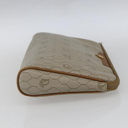 Christian Dior Vintage honeycomb clutch Canvas, Beige, Canvas, Clutch
