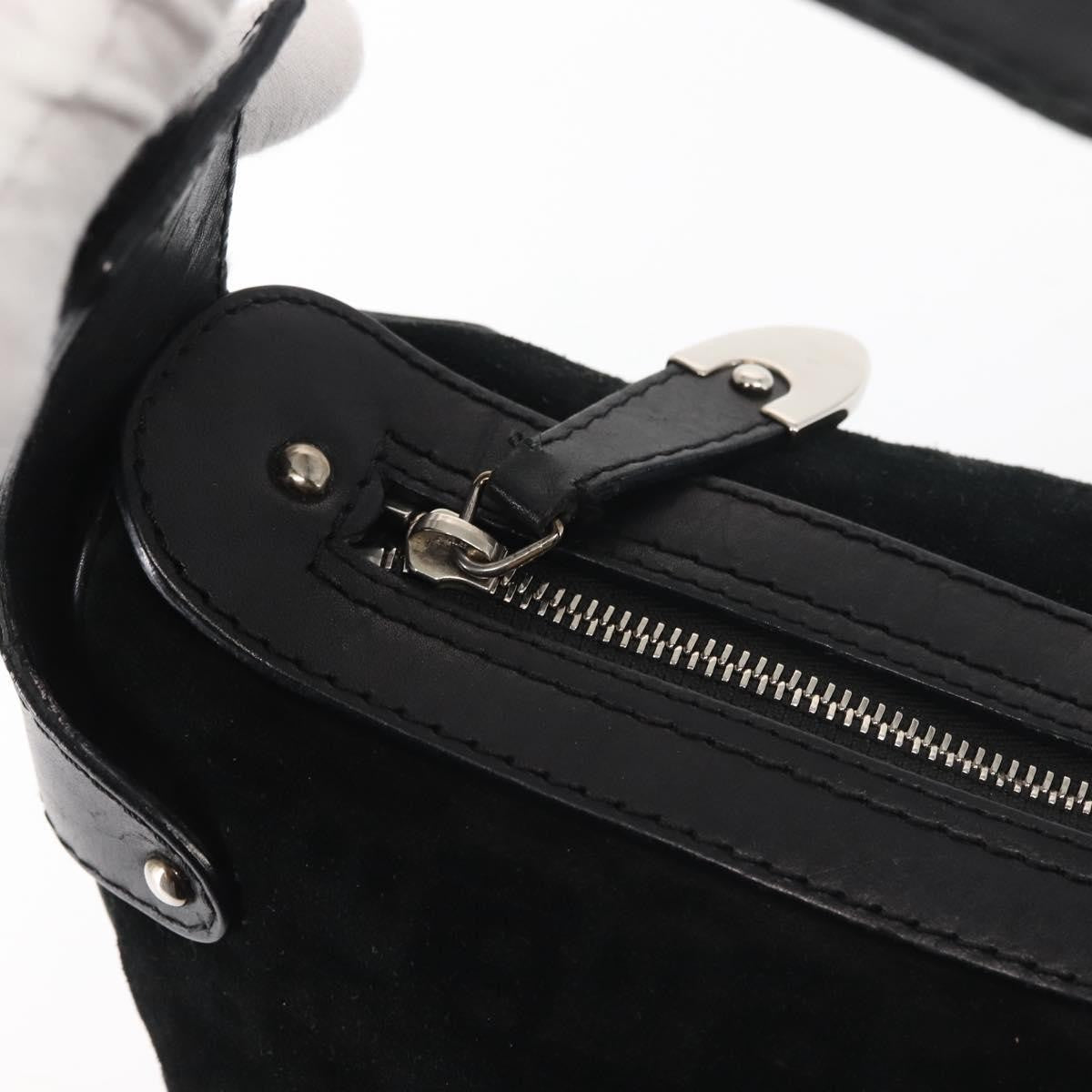 Bally Vintage Shoulder Bag Suede, BLACK, SUEDE, Shoulder bag