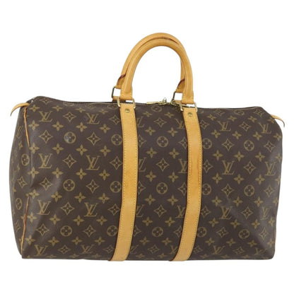 Louis Vuitton Keepall Bag Monogram Canvas, BROWN, CANVAS, Travel bag