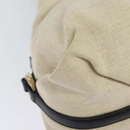 Bvlgari Chandra Hobo Canvas and Leather, BEIGE, CANVAS, Shoulder bag