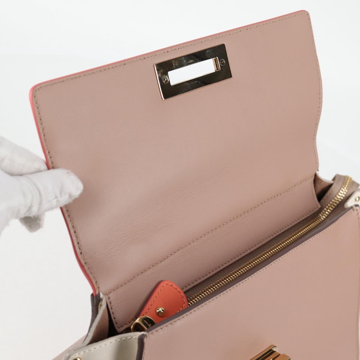 Salvatore Ferragamo Sofia Satchel Leather, PINK, LEATHER, Handbag