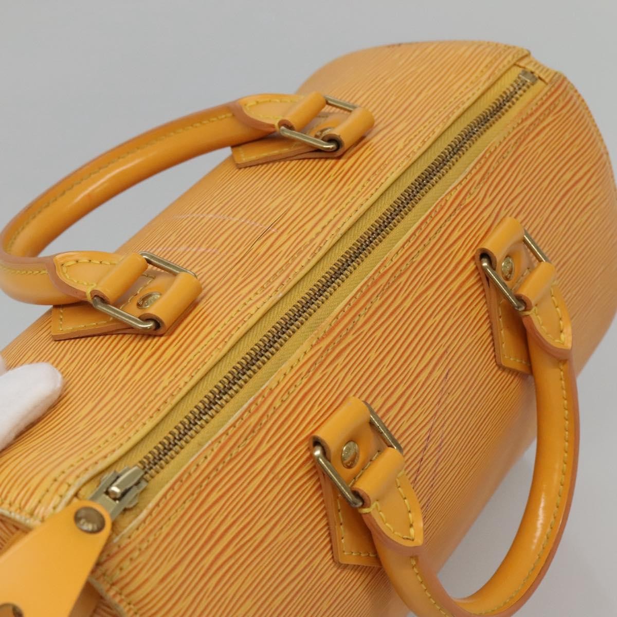 Louis Vuitton Speedy Handbag Epi Leather, YELLOW, LEATHER, Handbag