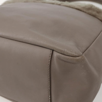 Salvatore Ferragamo Vala Leather, BEIGE, LEATHER, Handbag