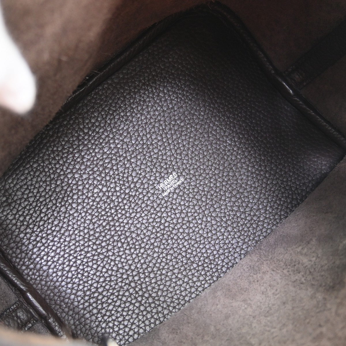 Hermes Picotin Bag Clemence, Brown, Leather, Handbag