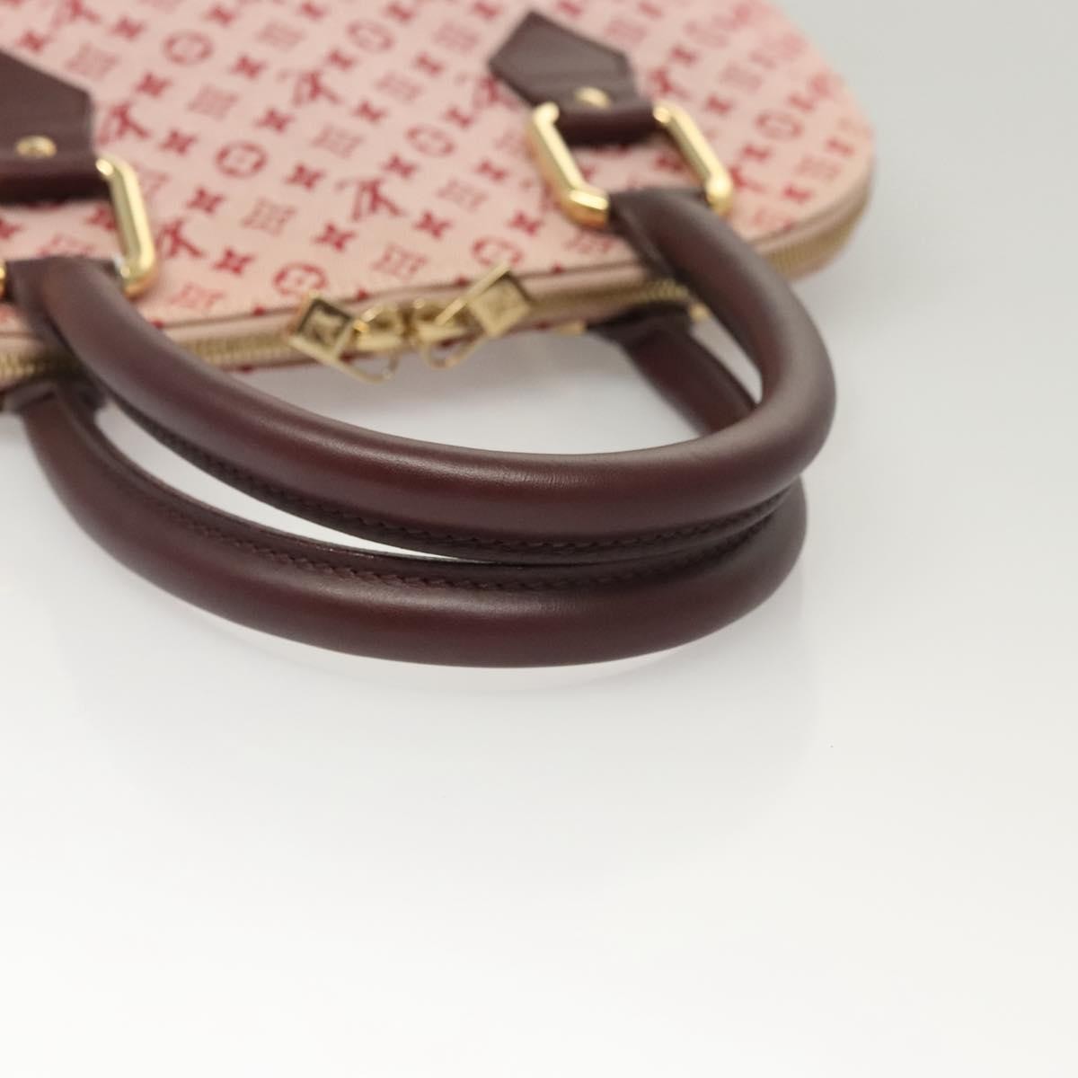 Louis Vuitton Alma Handbag Mini Lin, RED, CANVAS, Handbag