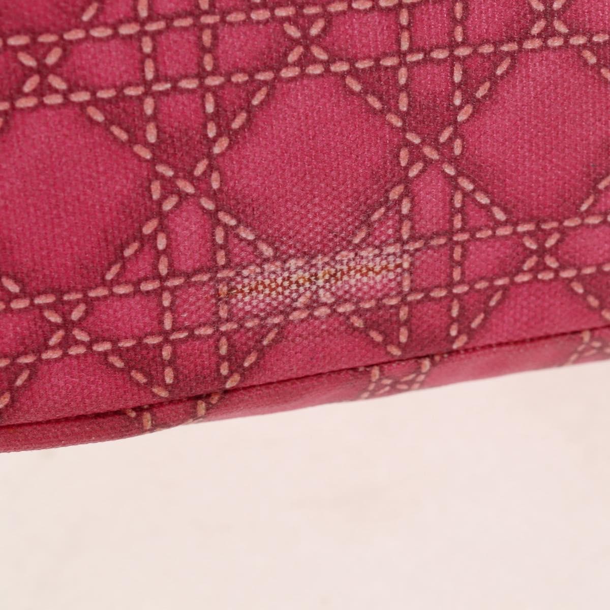 Christian Dior Cannage Handbag Canvas, PINK, CANVAS, Handbag