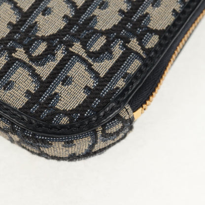 Christian Dior 30 Montaigne Phone Holder on Chain Oblique Canvas, NAVY, CANVAS, Clutche & pouche