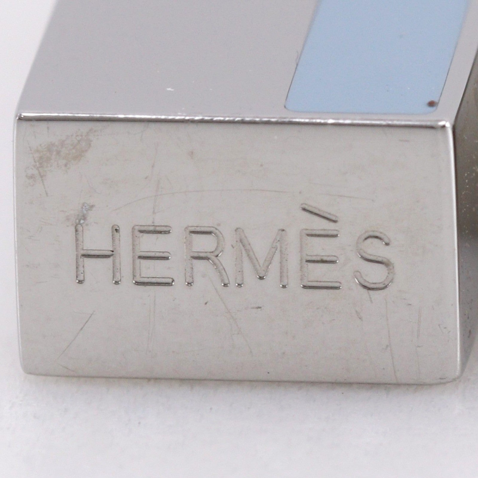 Hermes Cadena Keyring Metal, Silver, Metal, Charm