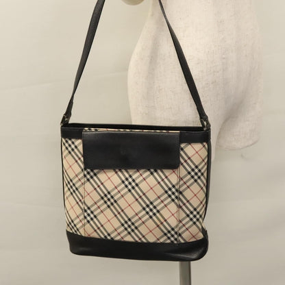 Burberry Shoulder Bag Nova Check Canvas, BEIGE, CANVAS, Shoulder bag