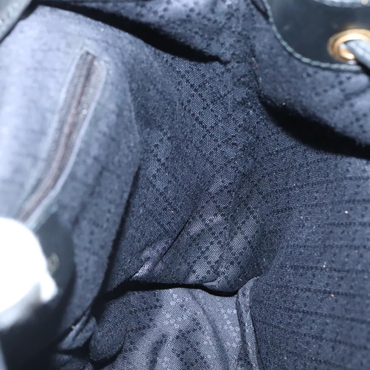 Gucci Vintage Bamboo Backpack Leather, BLACK, LEATHER, Backpack