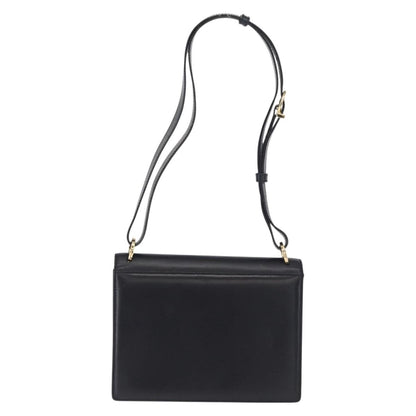 Salvatore Ferragamo Gancini Shoulder Bag Leather, NAVY, LEATHER, Shoulder bag