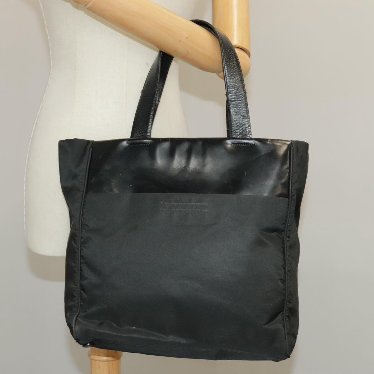 Prada Vintage Handbag Tessuto, BLACK, NYLON, Handbag
