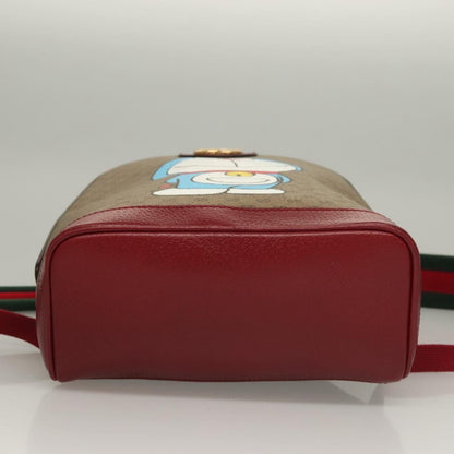 Gucci Doraemon Zip Backpack Printed Mini GG Coated Canvas, BEIGE, CANVAS, Backpack