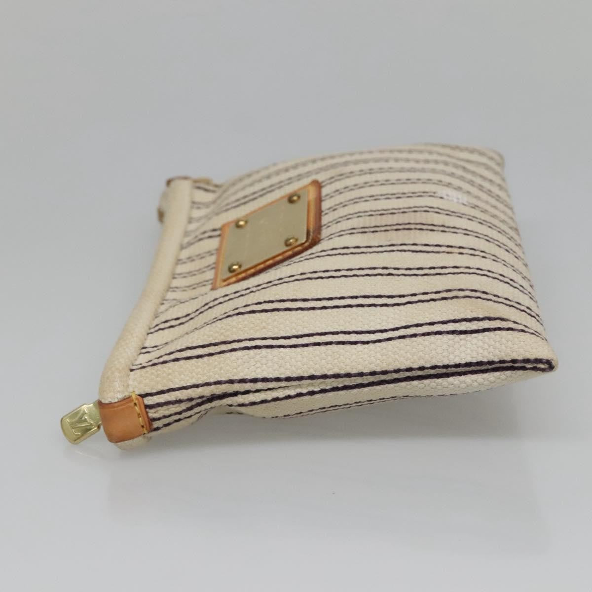 Louis Vuitton Antigua Pouch Canvas, WHITE, CANVAS, Clutche & pouche