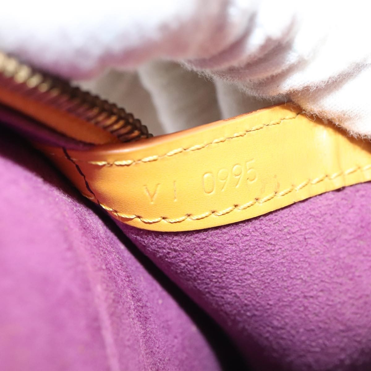 Louis Vuitton Lussac Handbag Epi Leather, YELLOW, LEATHER, Handbag