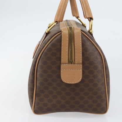 Celine Vintage Macadam Boston bag Canvas, BROWN, CANVAS, Travel bag