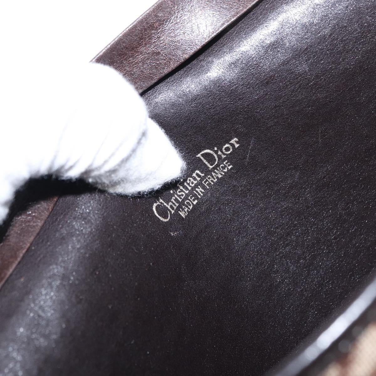 Christian Dior Vintage Trotter Shoulder Bag Canvas, BROWN, CANVAS, Shoulder bag