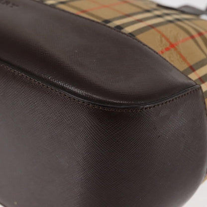 Burberry Nova Check Tote Canvas and Leather, BEIGE, CANVAS, Tote bag