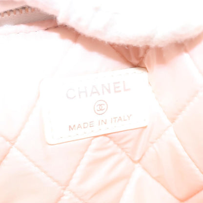 Chanel Coco Cuba Pouch Printed Quilted Canvas, WHITE, CANVAS, Clutche & pouche
