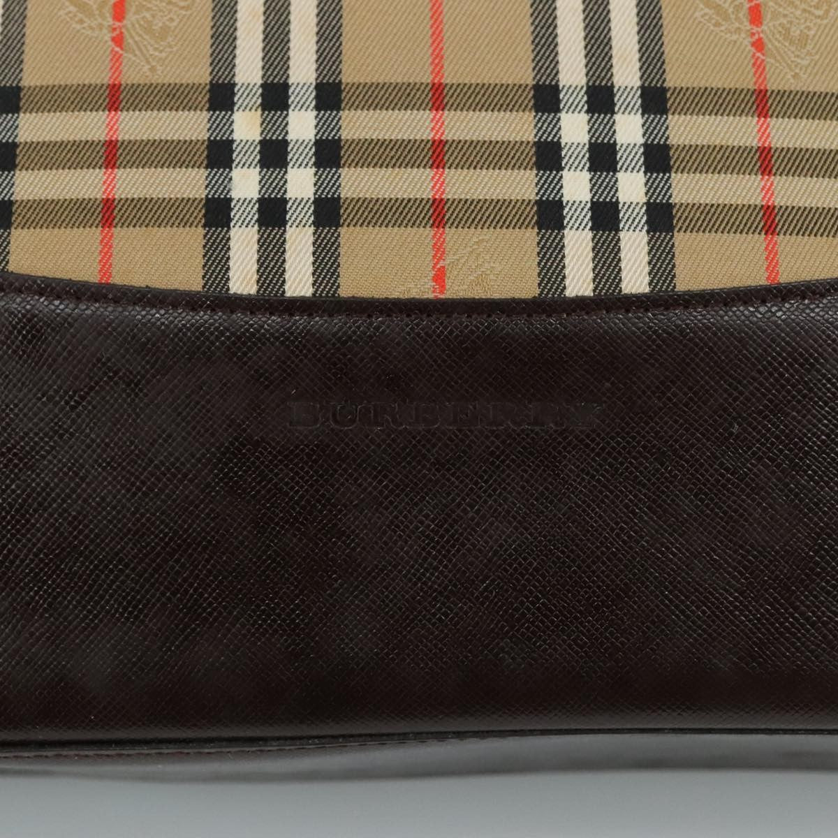 Burberry Nova check Shoulder bag Canvas and Leather, BEIGE, CANVAS, Shoulder bag
