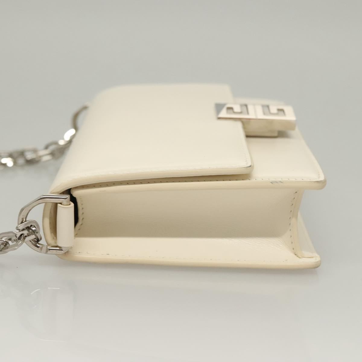 Givenchy 4G Chain Crossbody Bag Leather, WHITE, LEATHER, Crossbody bag