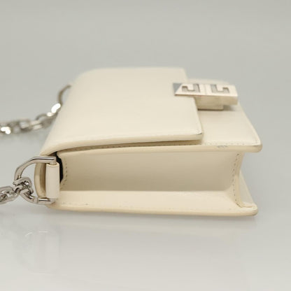 Givenchy 4G Chain Crossbody Bag Leather, WHITE, LEATHER, Crossbody bag