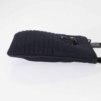 Versace Vintage Shoulder Bag Nylon, Navy, Nylon, Shoulder Bag