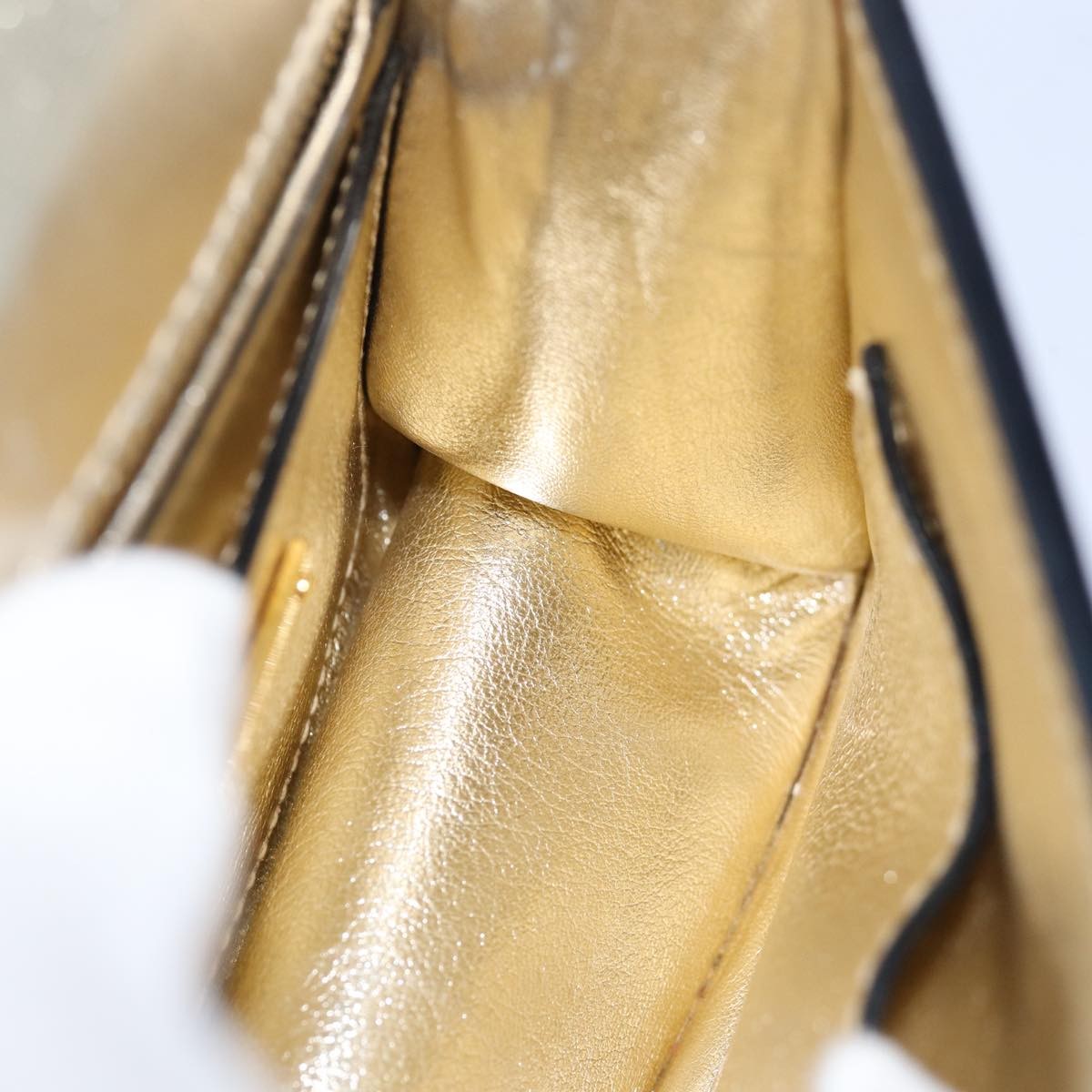 Miu Miu Madras Convertible Compartment Top Handle Bag Leather, GOLD, LEATHER, Handbag