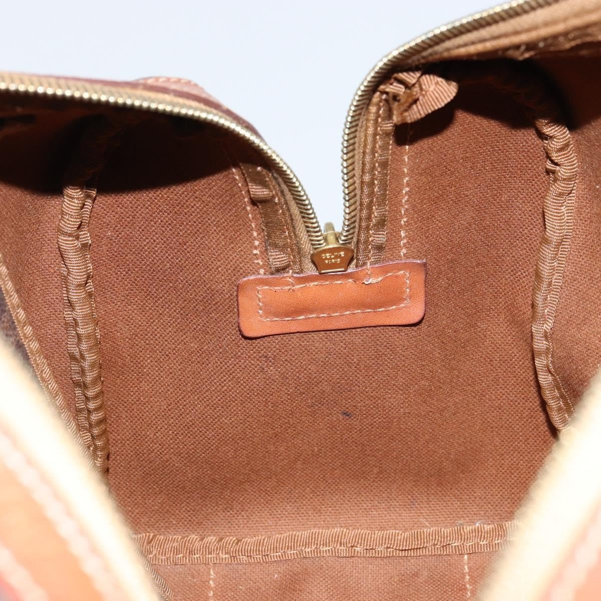 Celine Vintage Macadam Boston bag Canvas, BROWN, CANVAS, Handbag