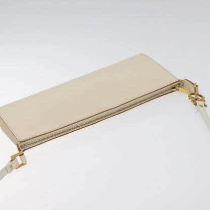 Salvatore Ferragamo Gancini Shoulder Bag Leather, BEIGE, LEATHER, Shoulder bag