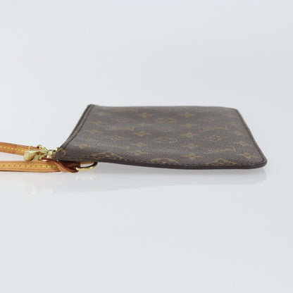 Louis Vuitton Neverfull Pochette Monogram Canvas, BROWN, CANVAS, Clutche & pouche