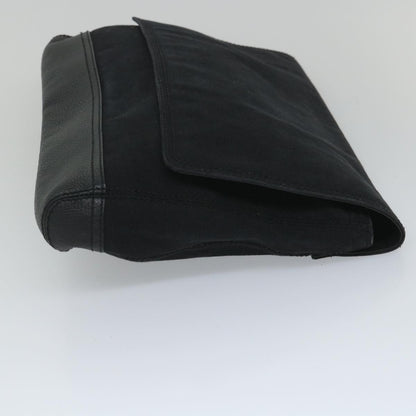 Balenciaga Vintage Pouch Leather, BLACK, CANVAS, Clutche & pouche