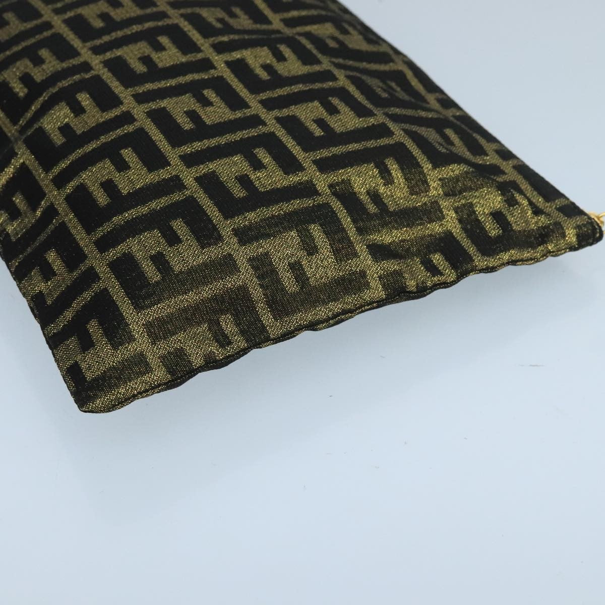Fendi Vintage Zip Pouch Zucca Canvas, KHAKI, CANVAS, Clutche & pouche